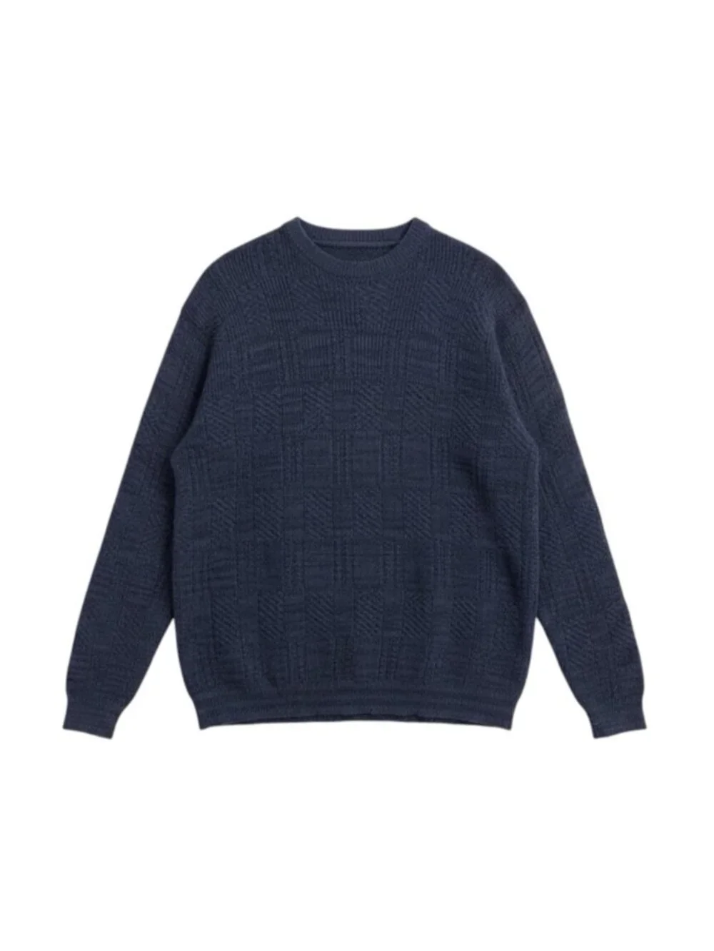 Oscar de la Renta Vintage Knit Sweater Blue Grey Crewneck Heavy Knit Men’s XL